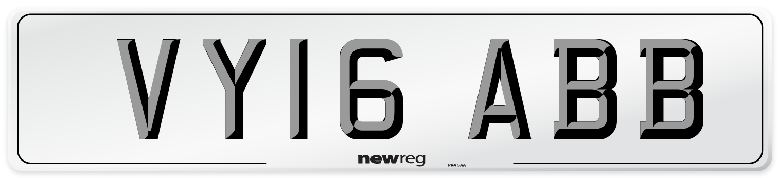 VY16 ABB Number Plate from New Reg